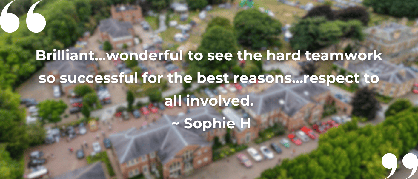 Quote that reads Brilliant...wonderful to see the hard teamwork so successful for the best reasons...respect to all involved. ~ Sophie H