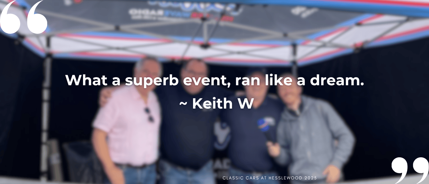 Quote that reads: What a superb event, ran like a dream. ~ Keith W