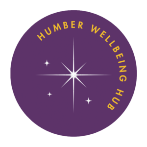 Humber Wellbeing Hub Logo. Classic Cars at Hesslewood 2026 is supporting Humber Rescue and Humber Wellbeing Hub. 